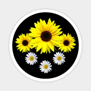 Sunflowers with daisy blossoms, flower daisies Magnet